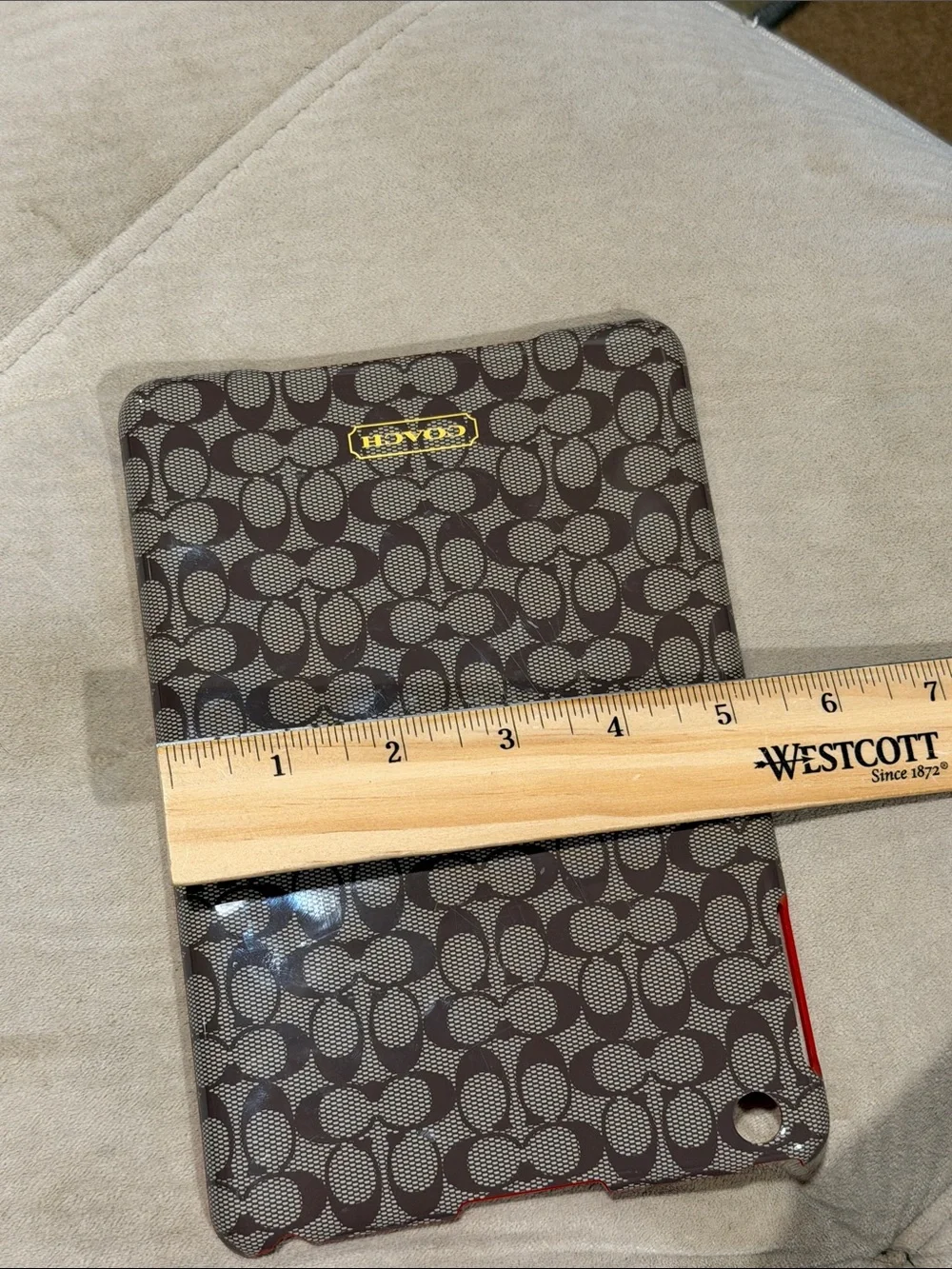 Coach Brown Monogram Signature Mini iPad Case